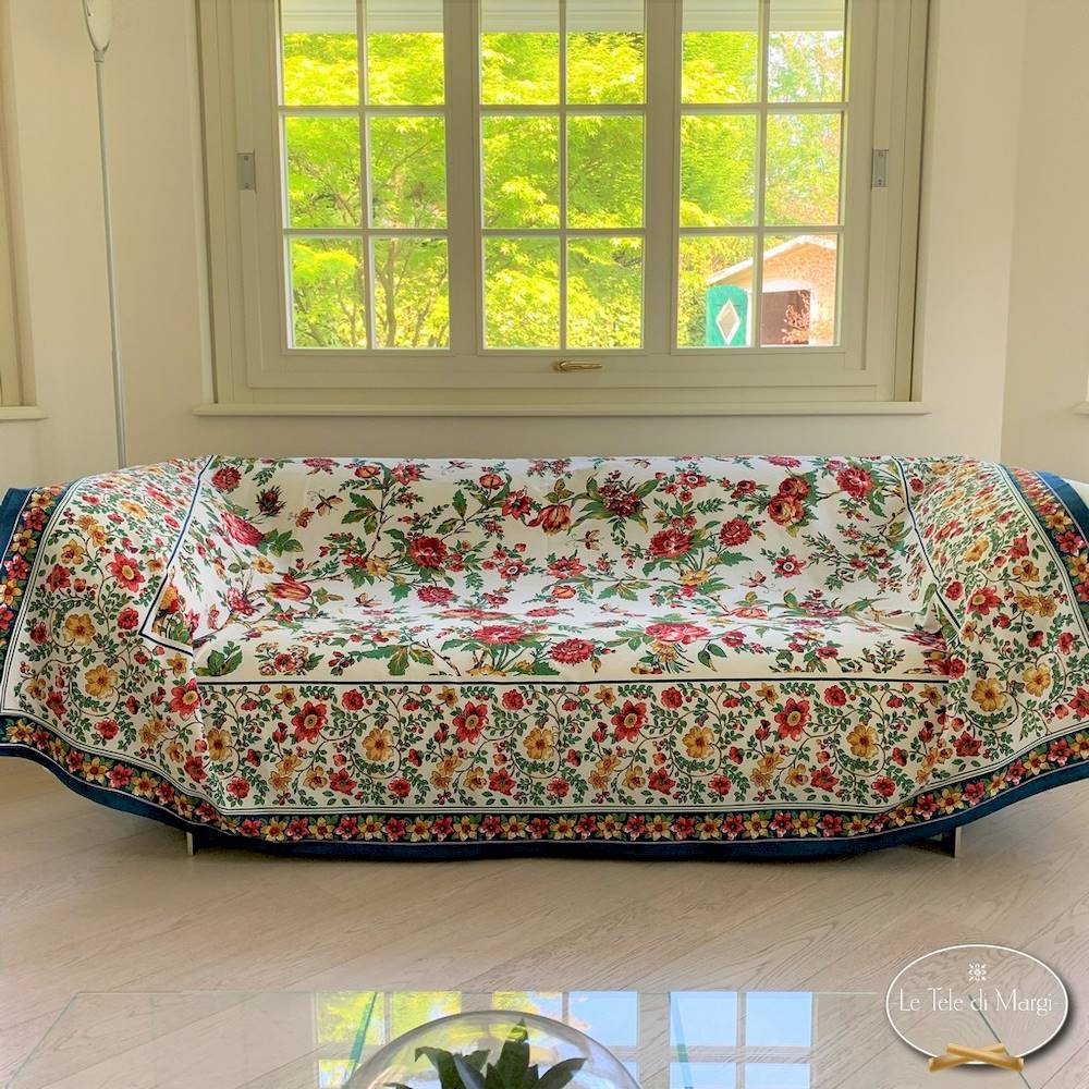 Mezzero In Puro Cotone S&G Home - Copridivano/Copriletto 250x260cm | Stampa Fantasia, Matrimoniale - Foto 10