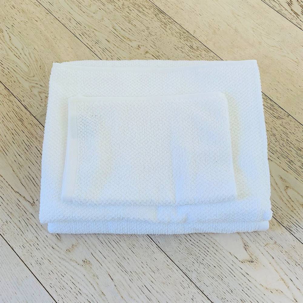 Asciugamano chicco di riso Bianco