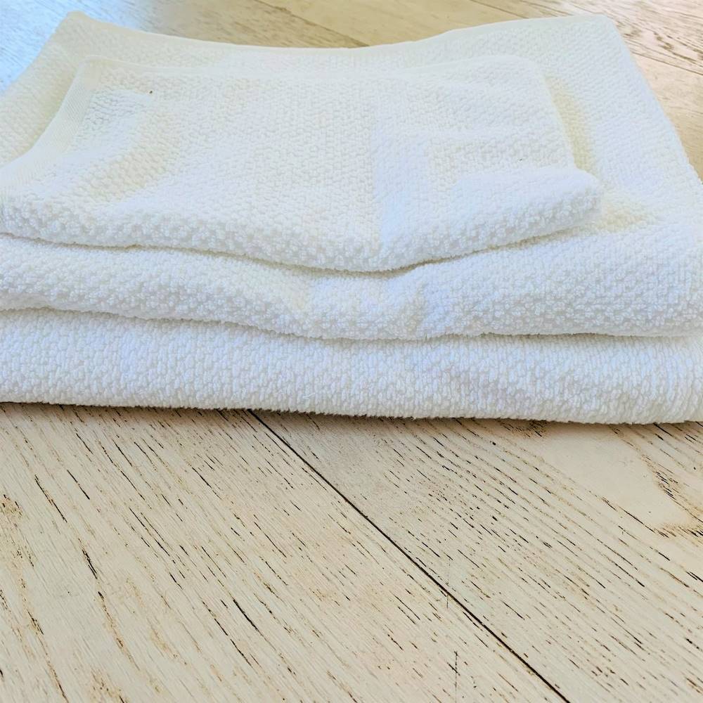 Asciugamano chicco di riso Bianco