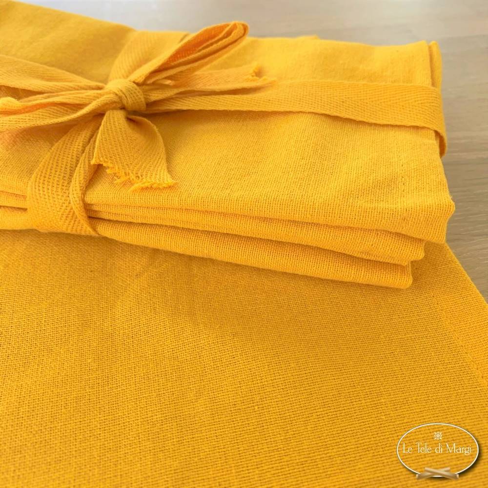 Set 4 tovaglioli giallo