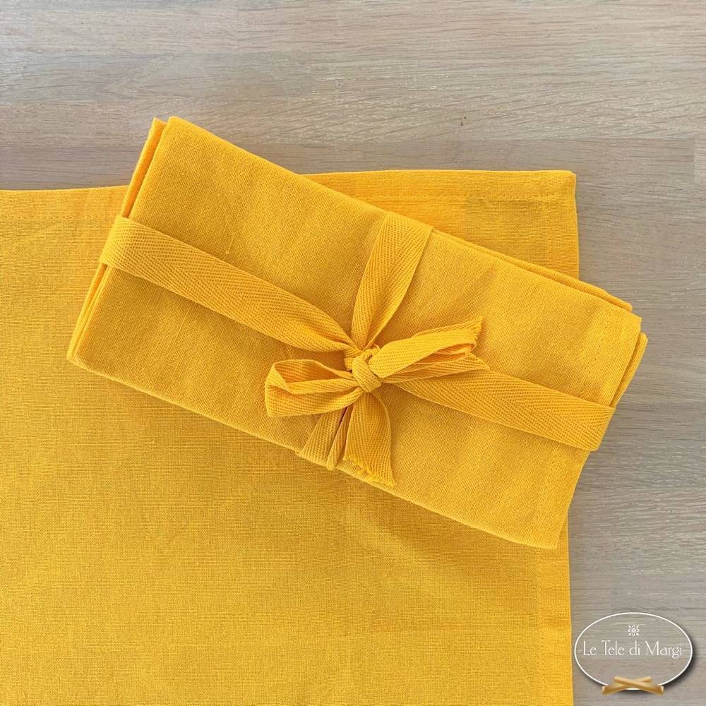 Set 4 tovaglioli giallo