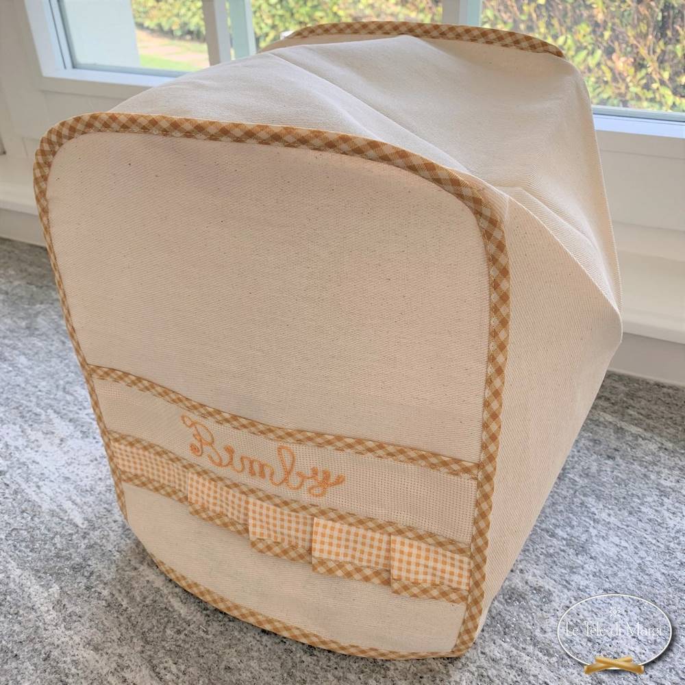 Copri Bimby ricamato giallo