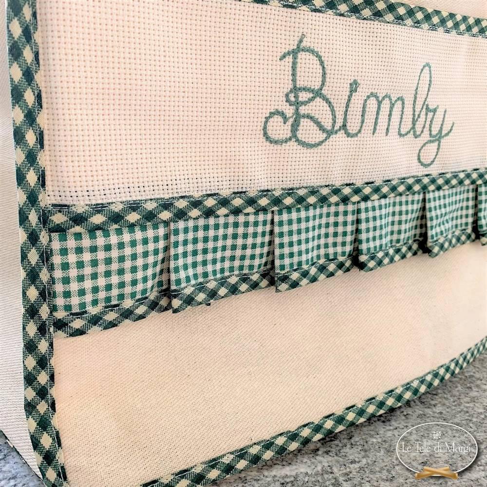 Copri Bimby ricamato verde