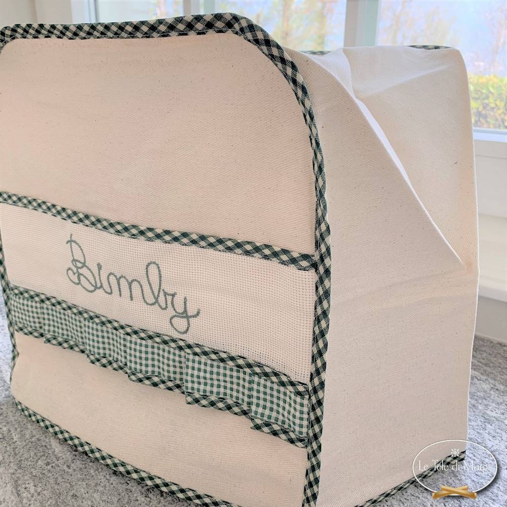 Copri Bimby ricamato verde