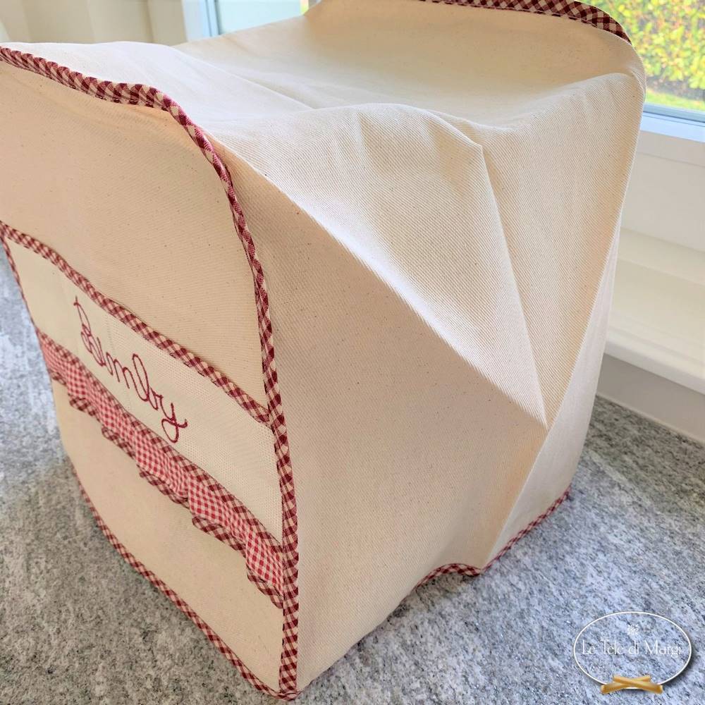 Copri Bimby ricamato rosso