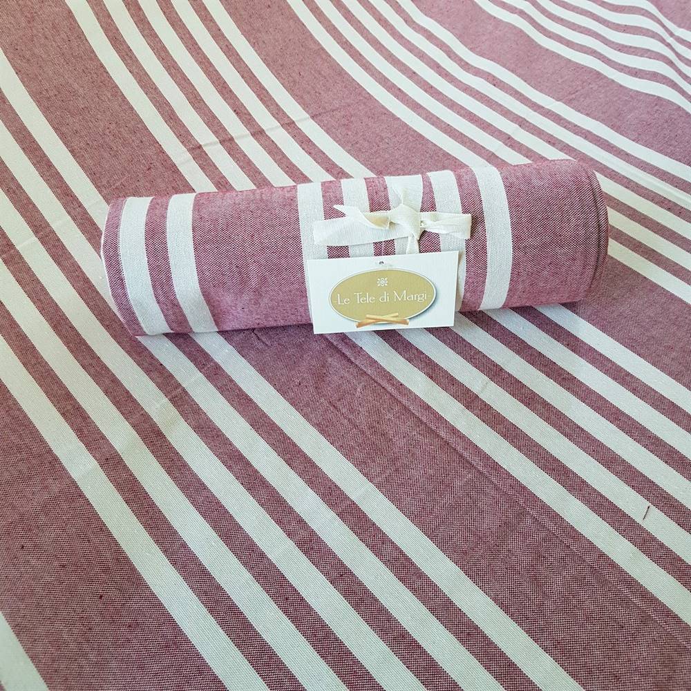 Telo copridivano copritutto Quattro righe bordeaux 260 x 280