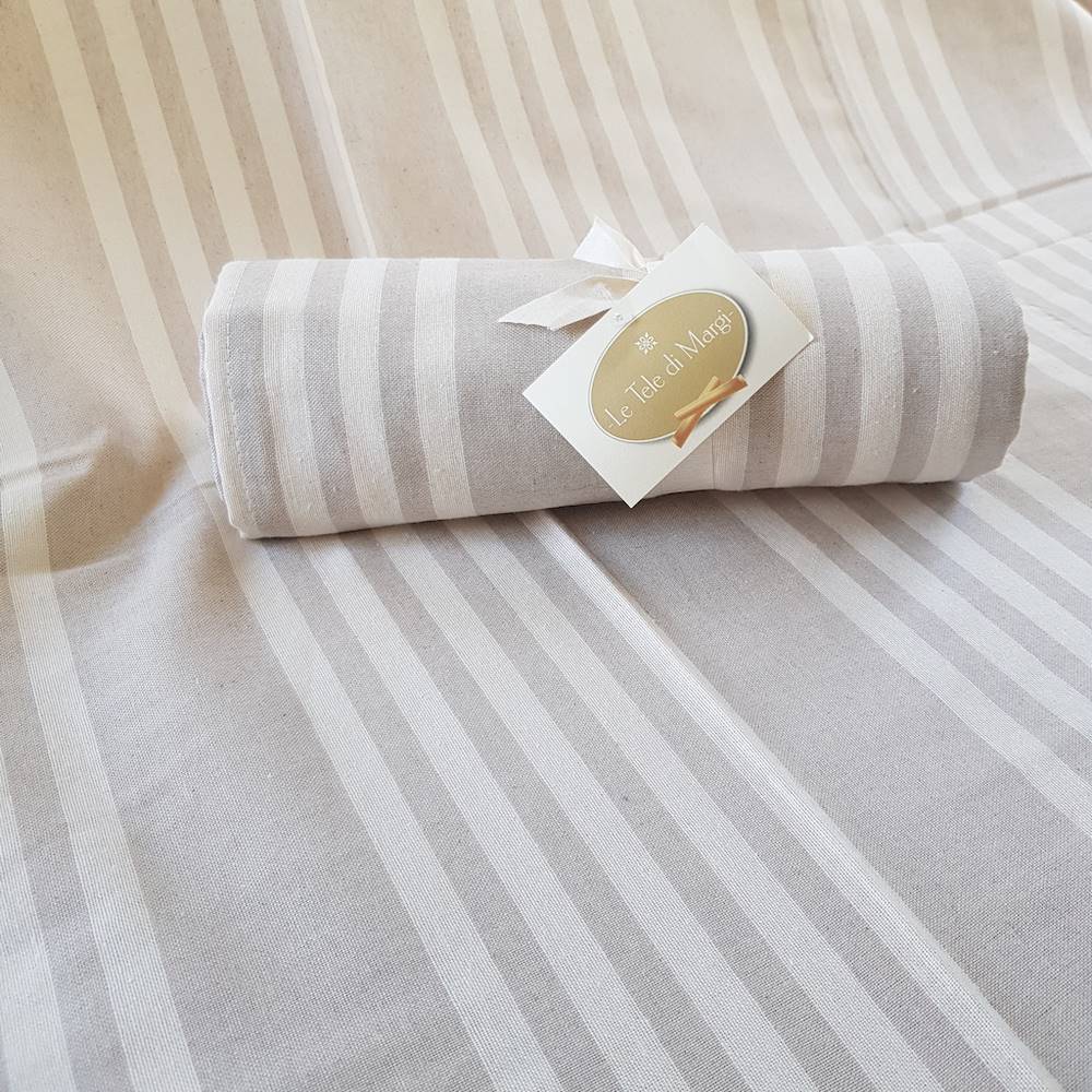 Telo copridivano copritutto Quattro righe tortora 260 x 280