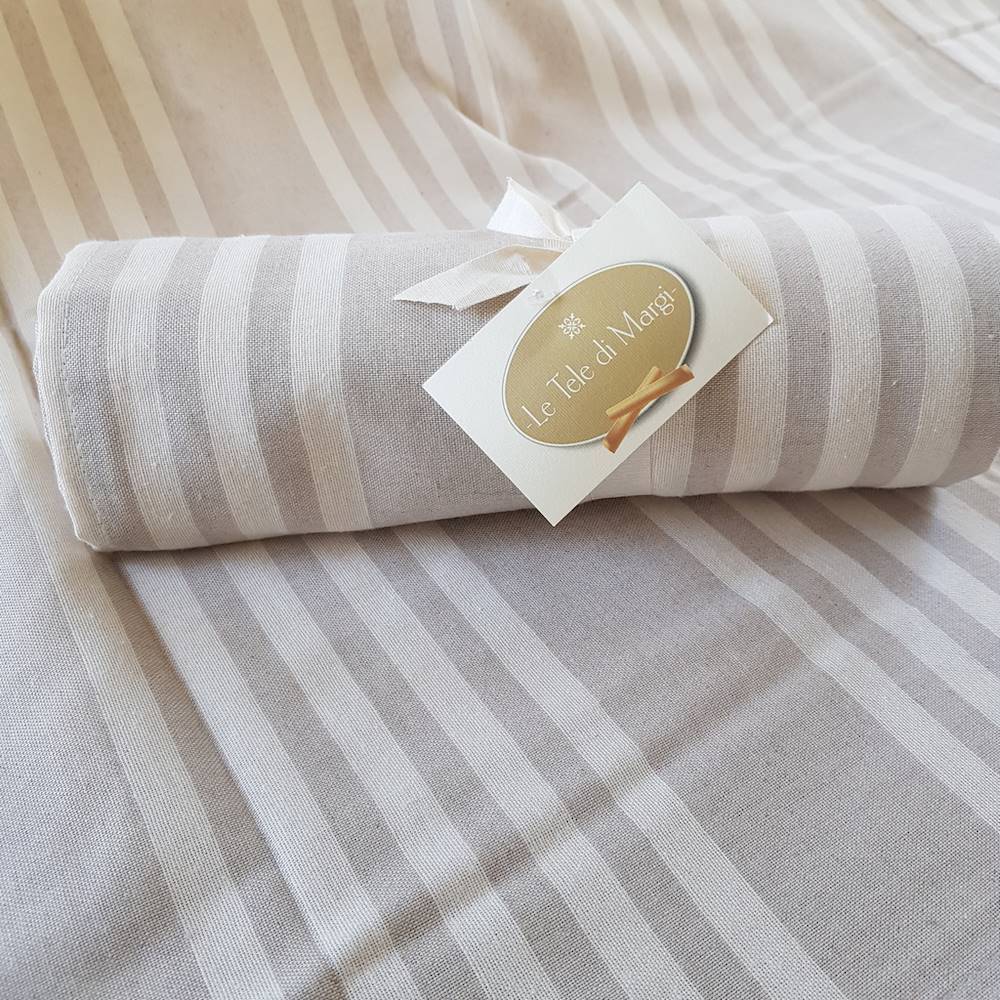 Telo copridivano copritutto Quattro righe tortora 260 x 280