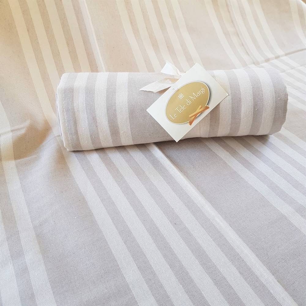 Telo copridivano copritutto Quattro righe tortora 260 x 280