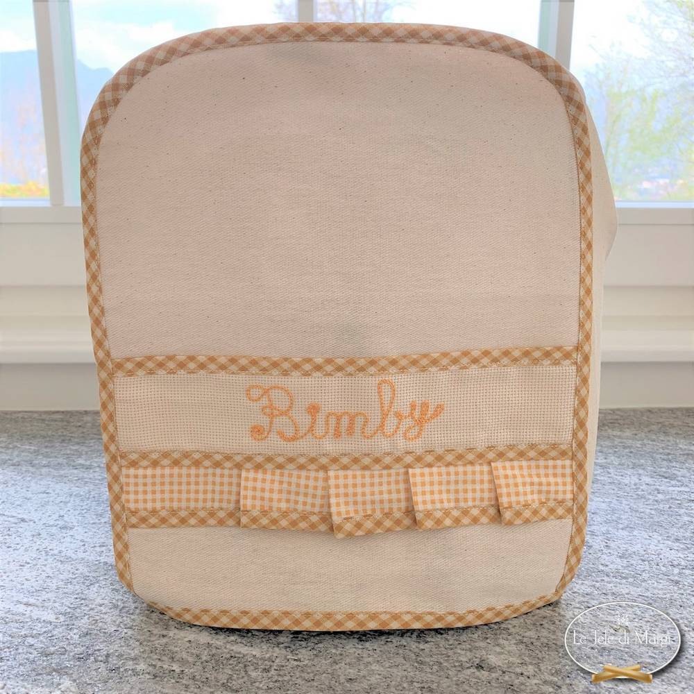 Copri Bimby ricamato giallo