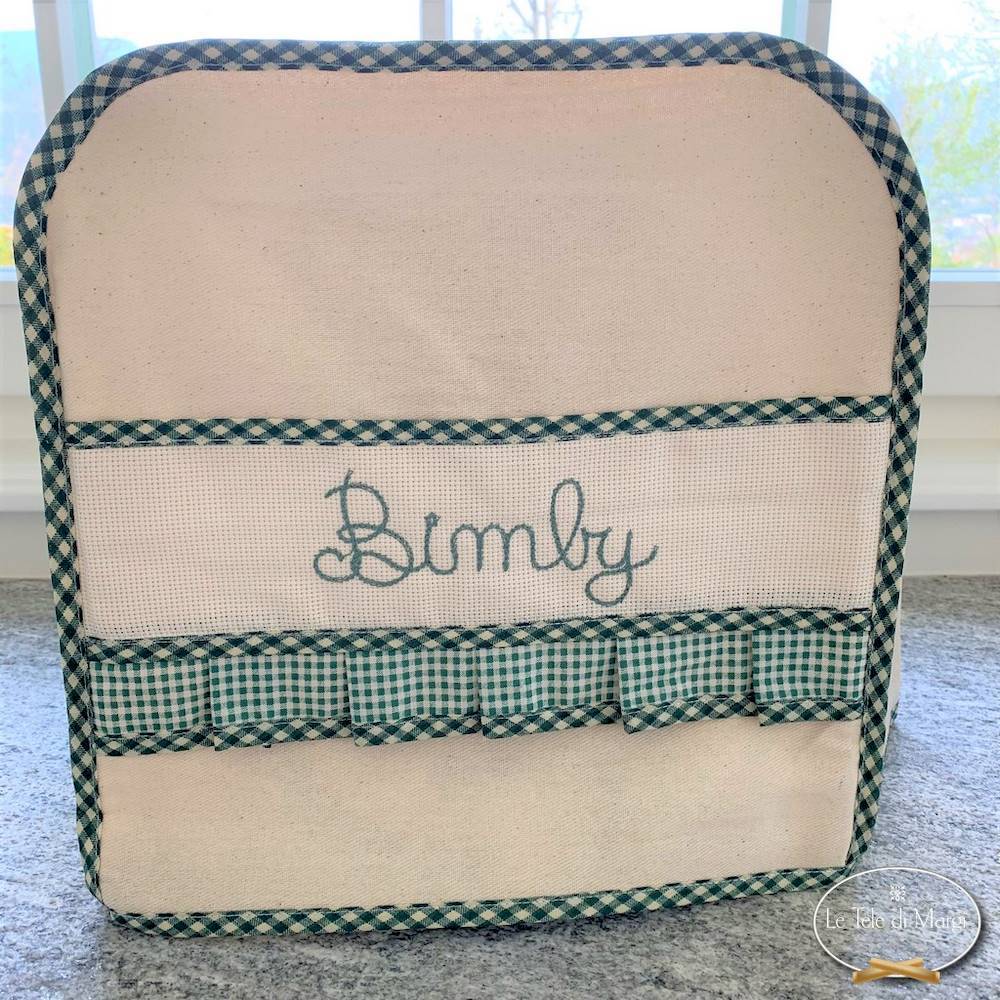 Copri Bimby ricamato verde