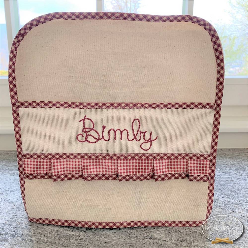 Copri Bimby ricamato rosso