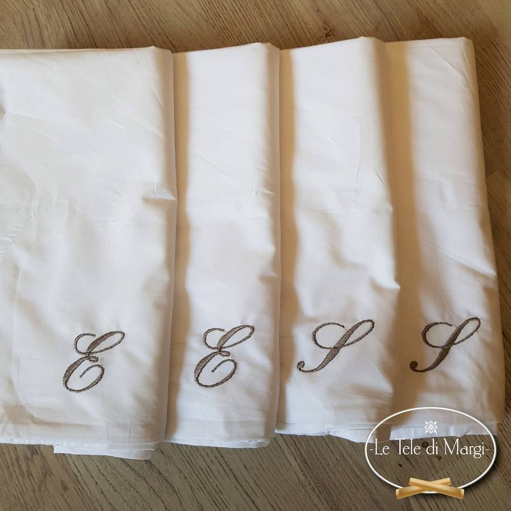 Coppia Federe con bottoni grigio chiaro Personalizzate