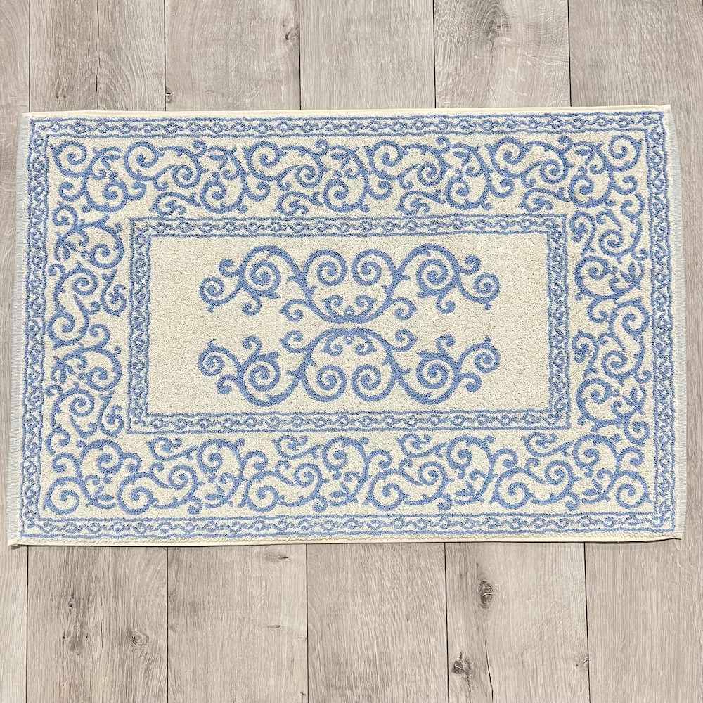 Tappeto barocco doubleface azzurro 60 x 120