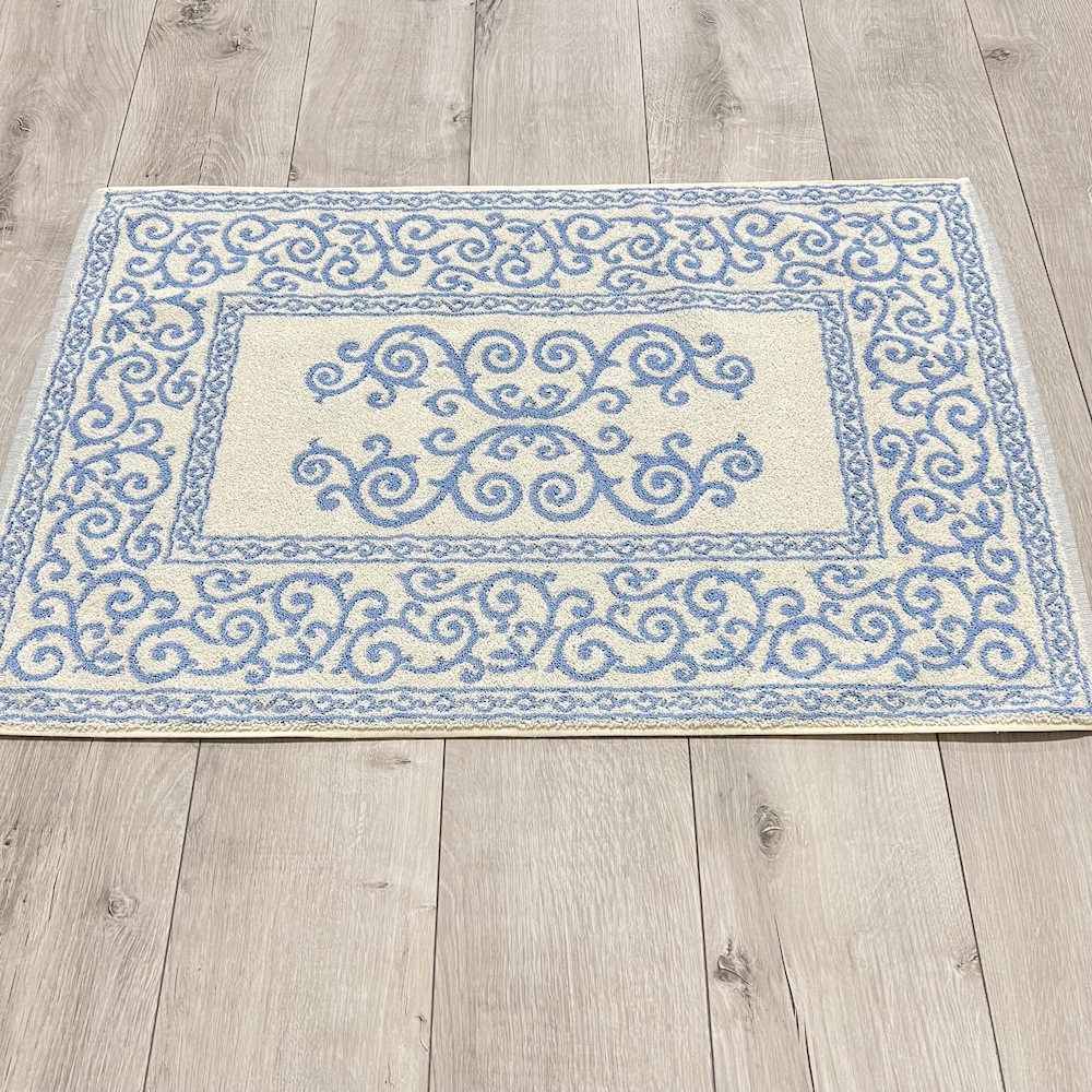 Tappeto barocco doubleface azzurro 60 x 120