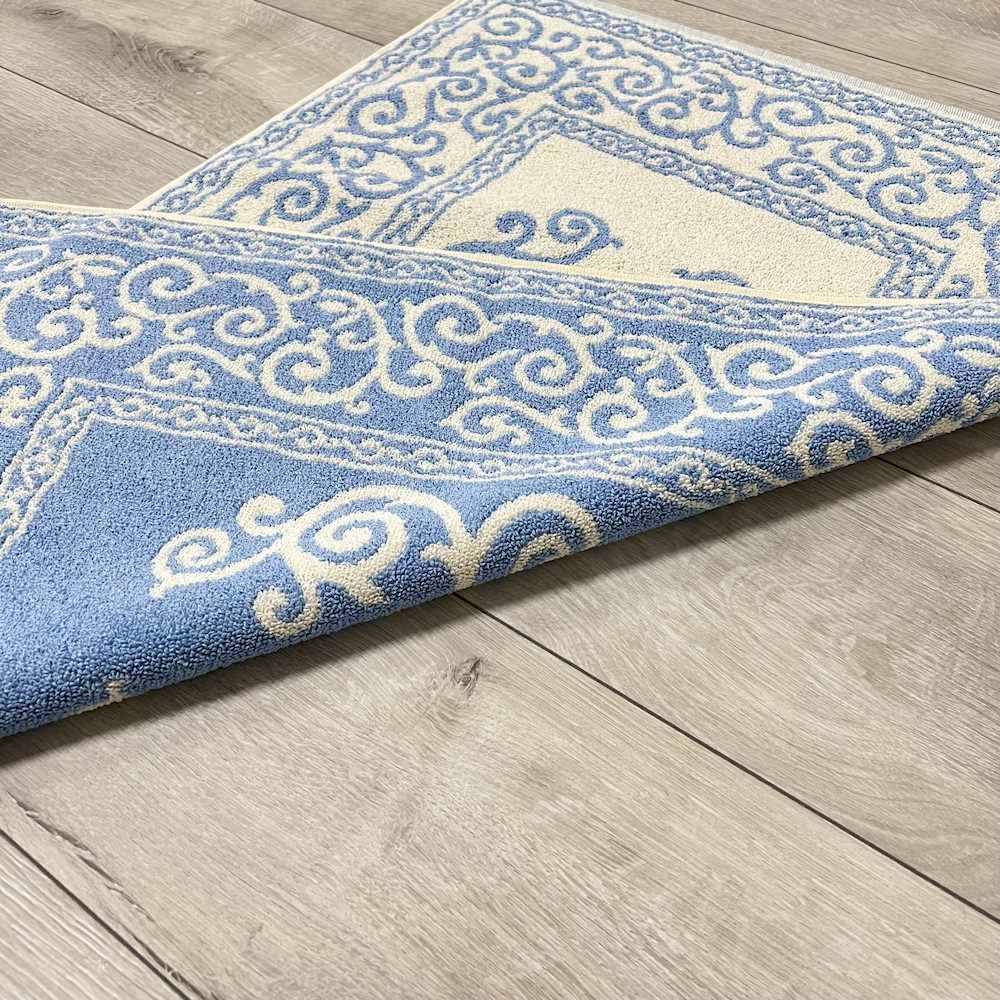 Tappeto barocco doubleface azzurro 60 x 120