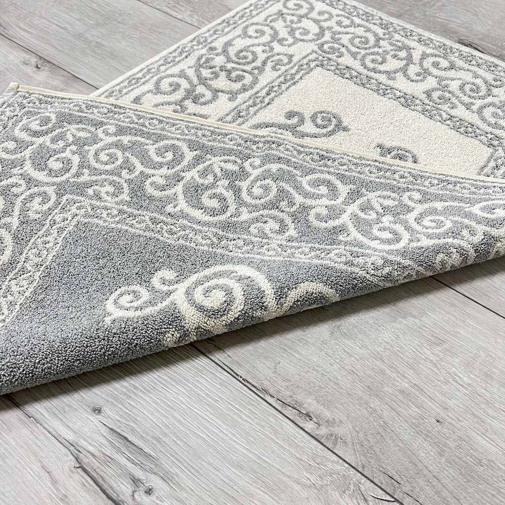 Tappeto barocco doubleface grigio 60 x 120