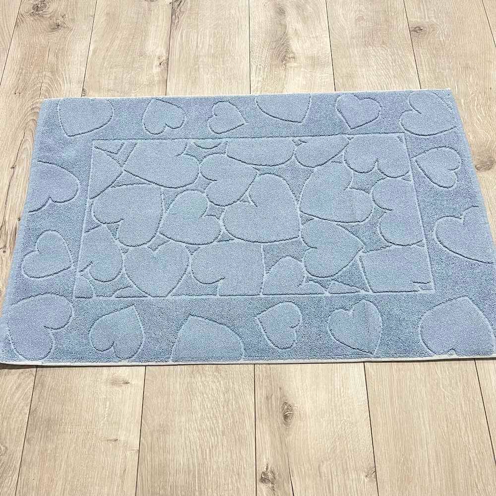 Tappeto cuori azzurro 60 x 90