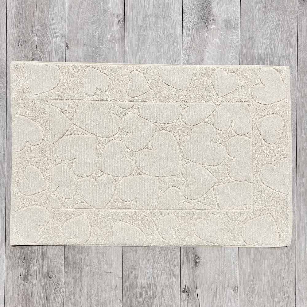 Tappeto cuori panna 60 x 90