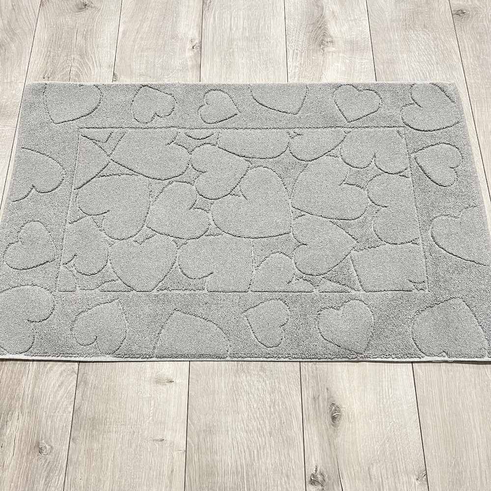 Tappeto cuori grigio 60 x 90