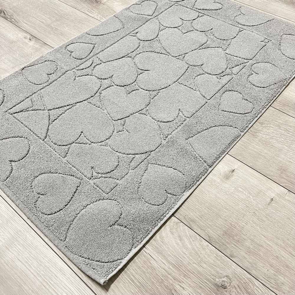 Tappeto cuori grigio 60 x 90