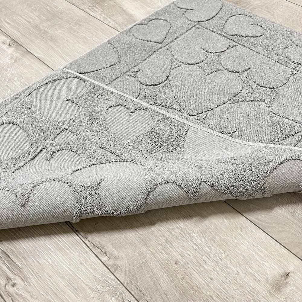 Tappeto cuori grigio 60 x 90