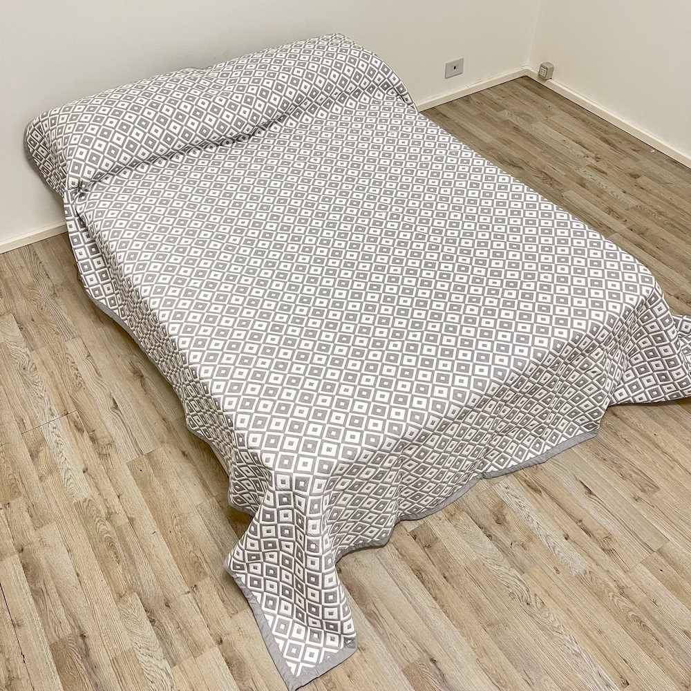 Copriletto frescoletto Dama grigio matrimoniale