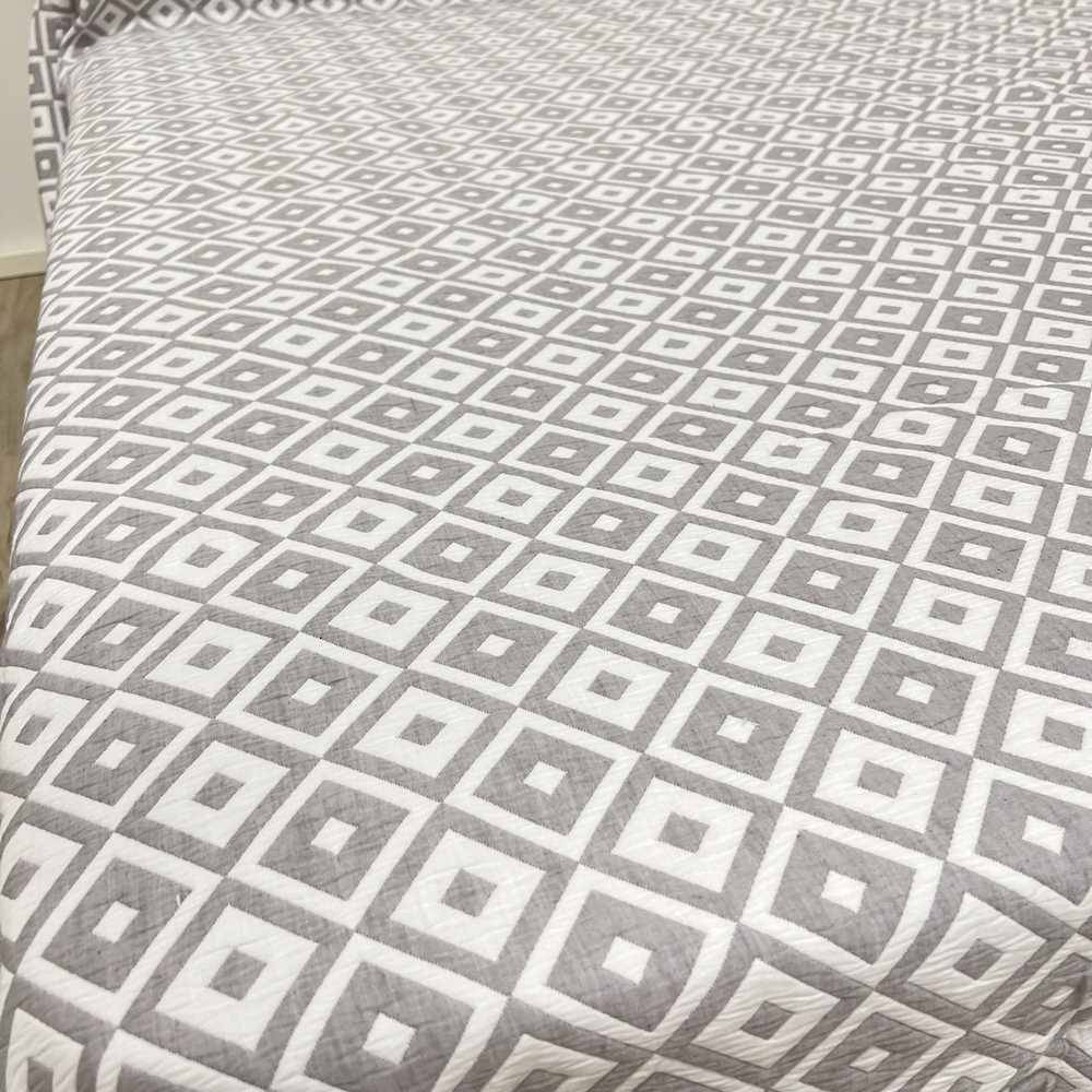 Copriletto frescoletto Dama grigio matrimoniale