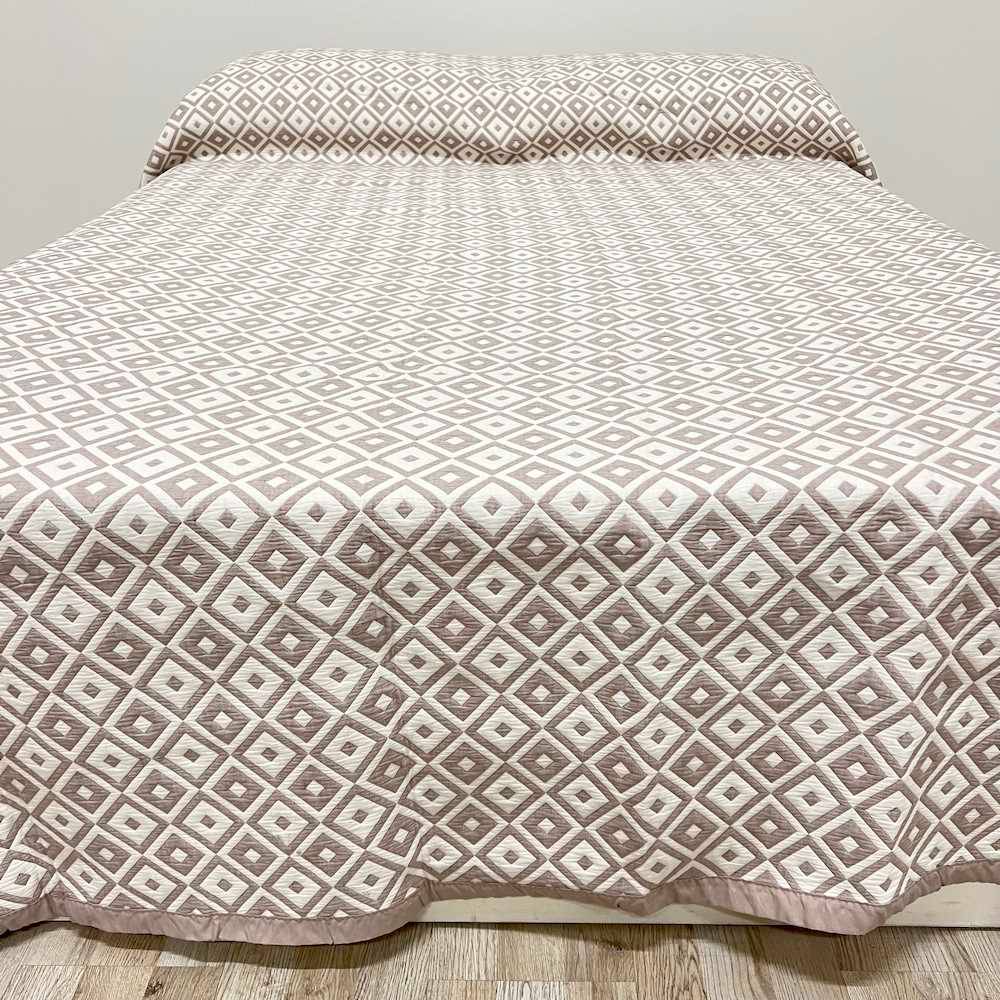 Copriletto frescoletto Dama tortora matrimoniale