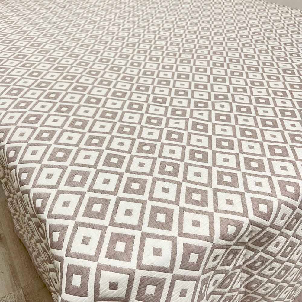 Copriletto frescoletto Dama tortora matrimoniale