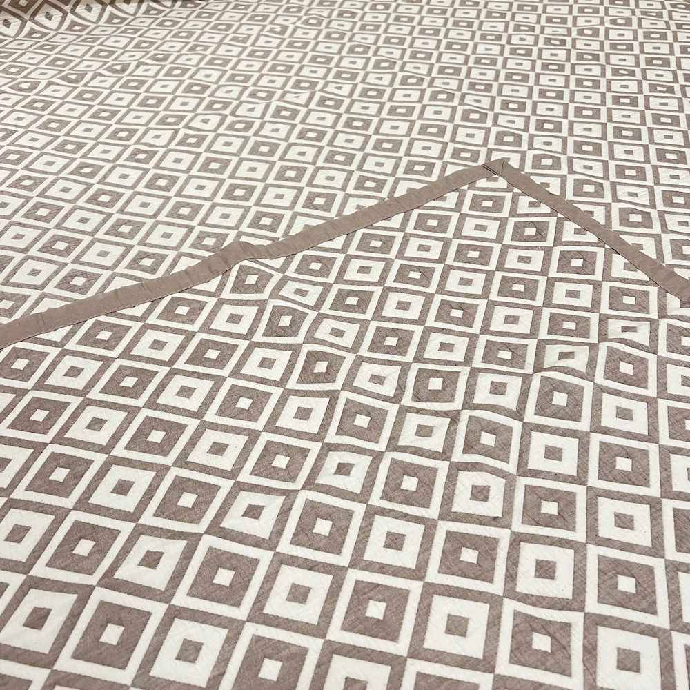 Copriletto frescoletto Dama tortora matrimoniale