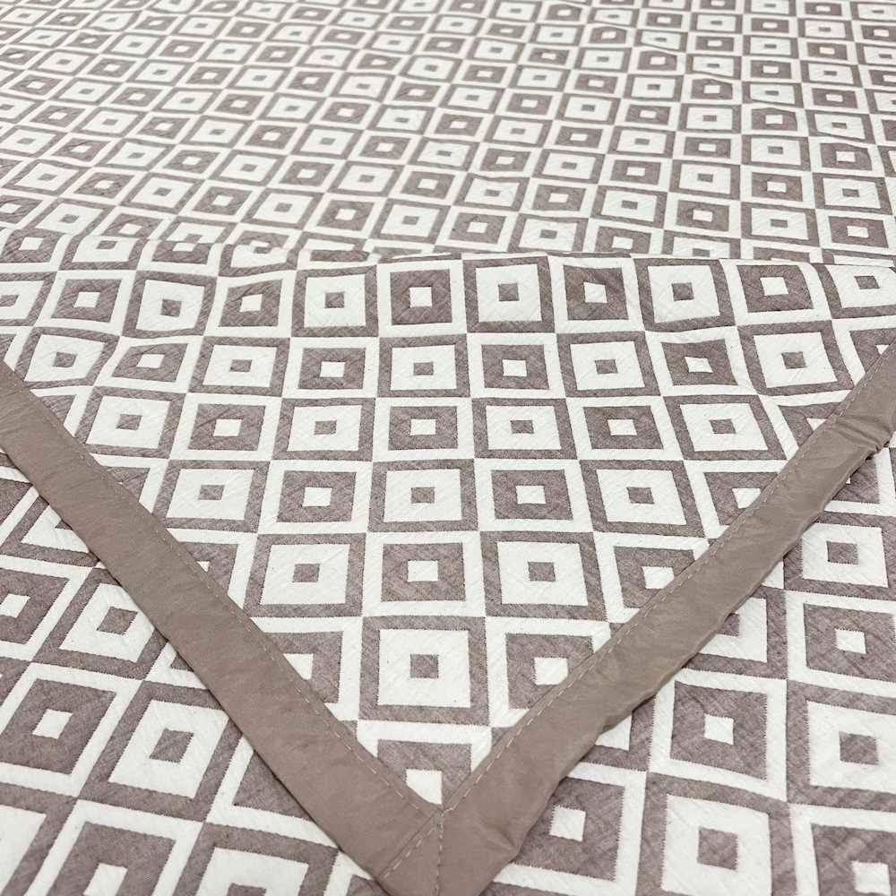 Copriletto frescoletto Dama tortora matrimoniale