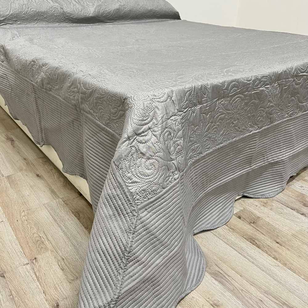Copriletto Estivo Decor grigio Matrimoniale