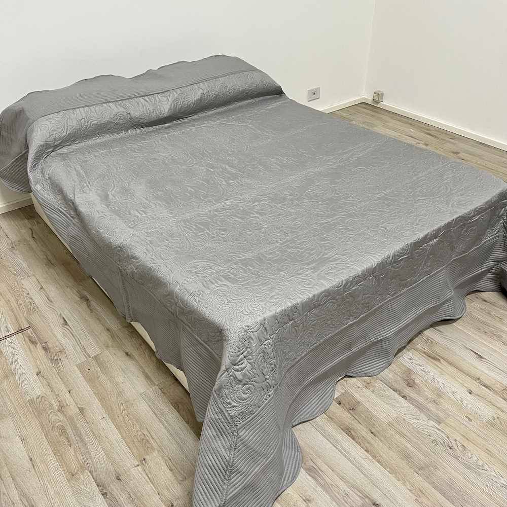 Copriletto Estivo Decor grigio Matrimoniale