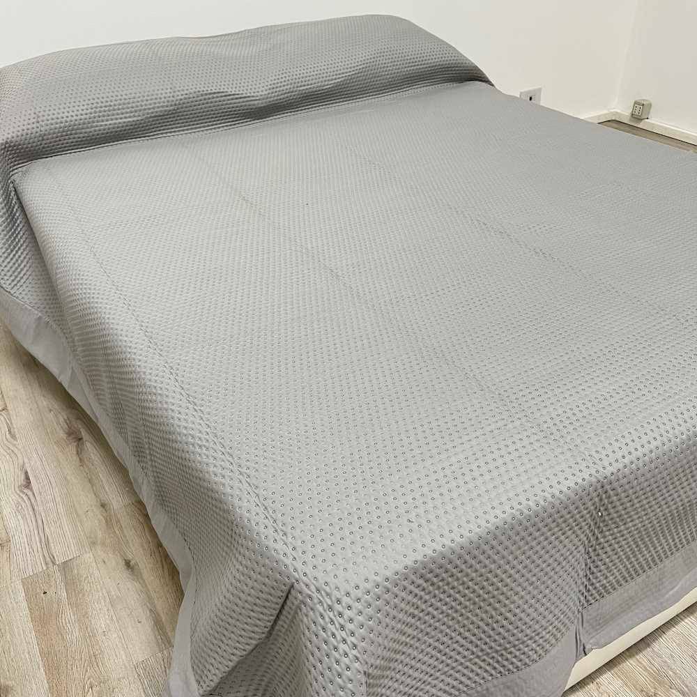 Copriletto trapuntato Prestige grigio matrimoniale
