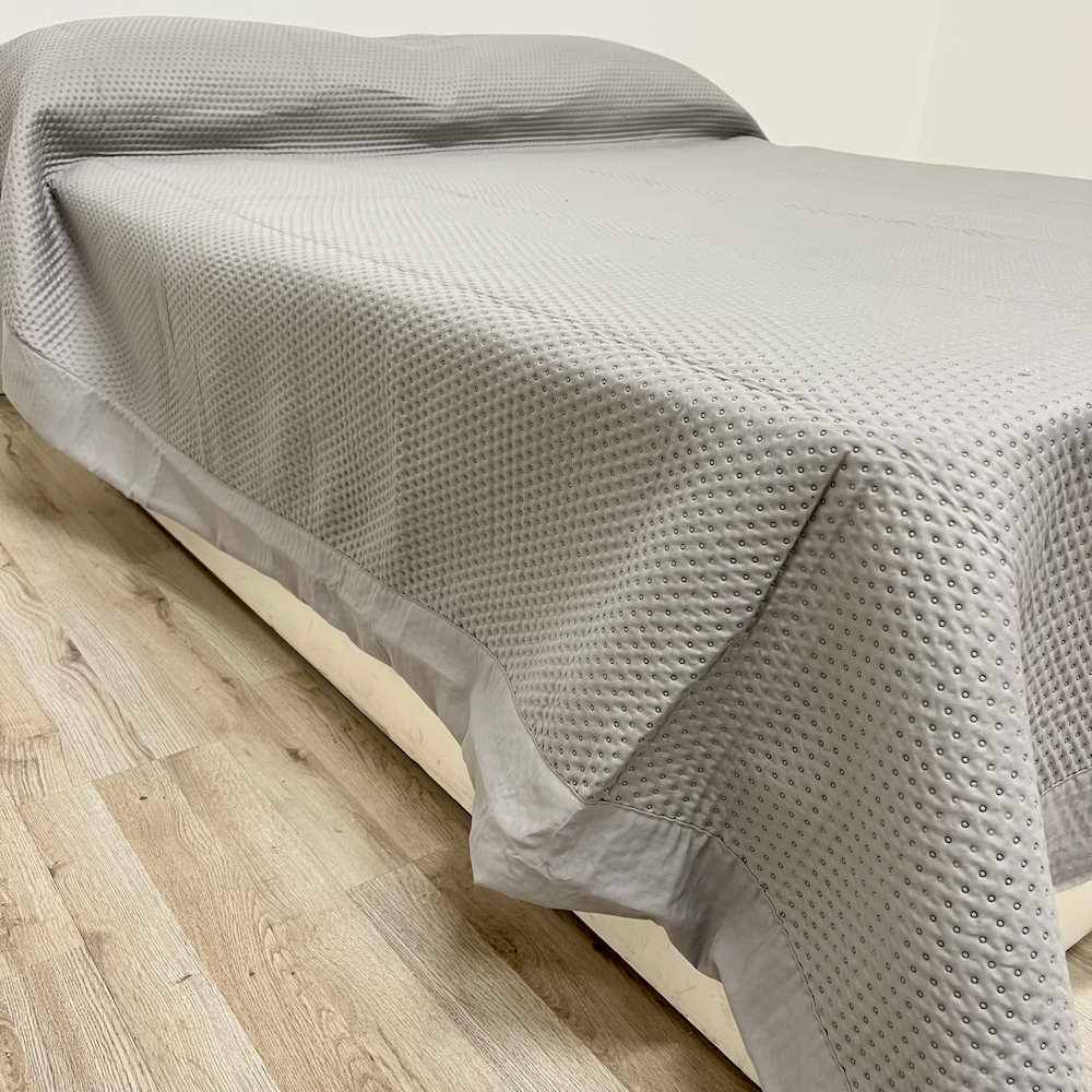 Copriletto trapuntato Prestige grigio matrimoniale