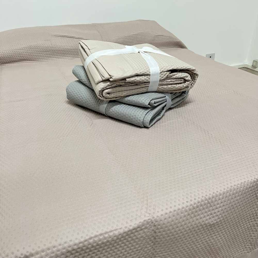 Copriletto trapuntato Prestige grigio matrimoniale