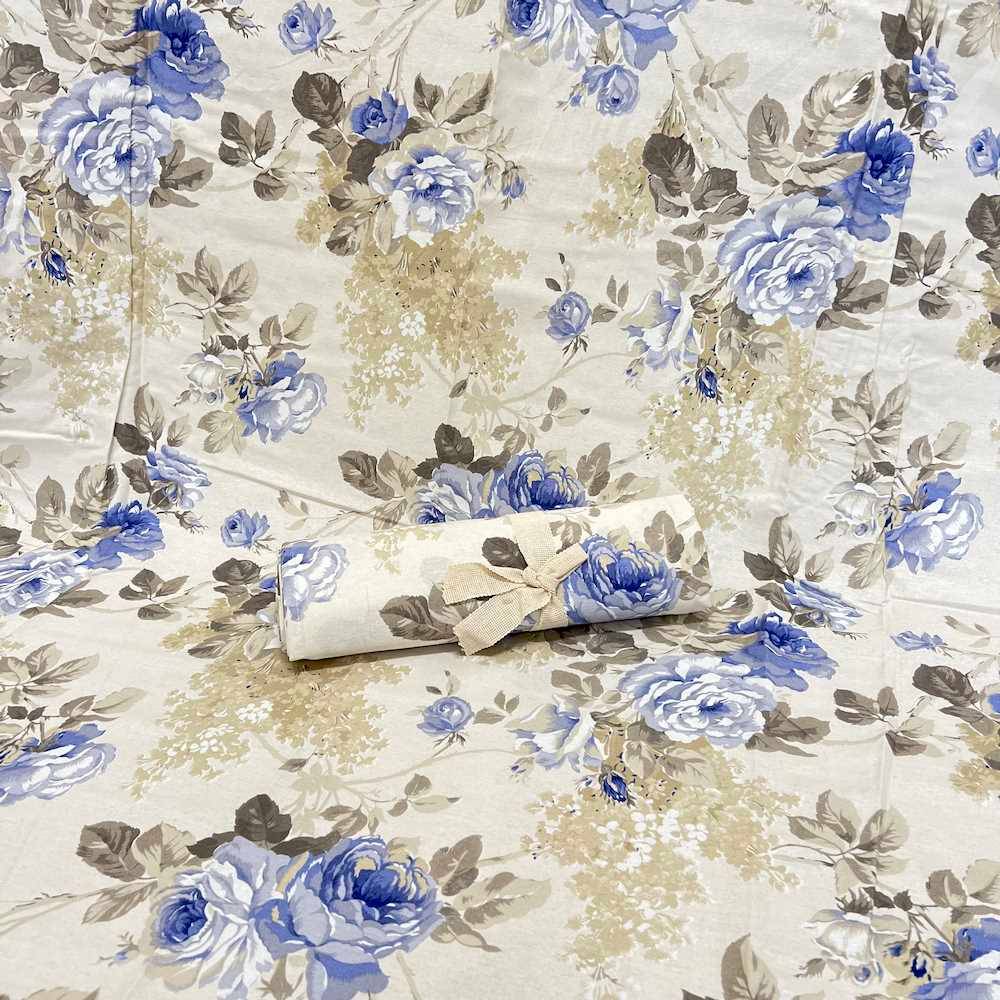 Telo Copridivano copritutto Rose blu  260 x 280