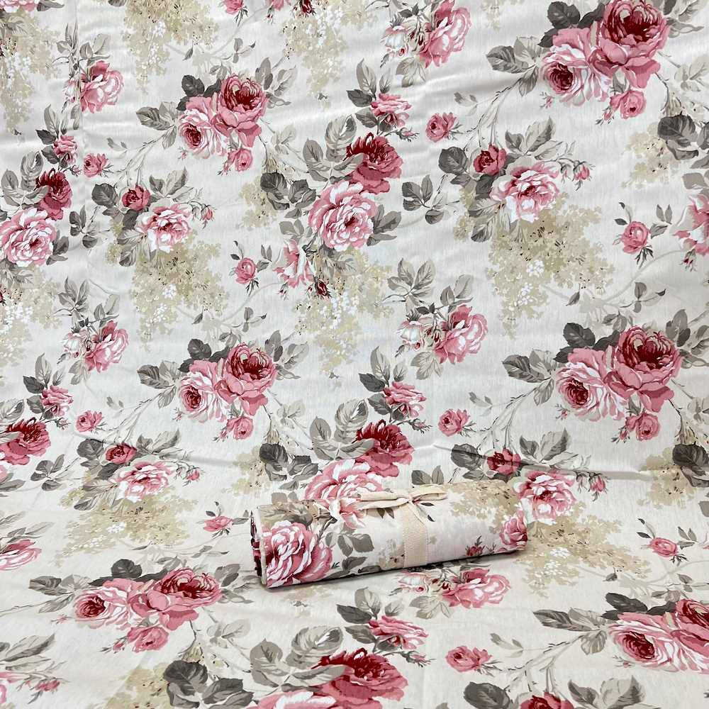 Telo Copridivano copritutto Rose rosa  260 x 280