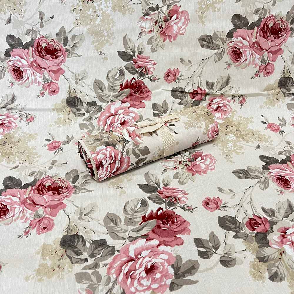 Telo Copridivano copritutto Rose rosa 280 x 350