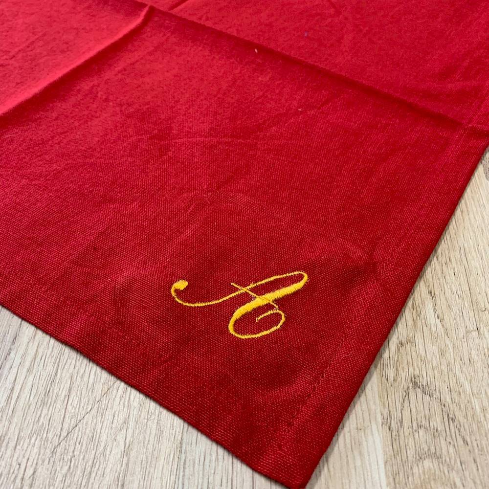 Set 4 tovaglioli rosso Personalizzati 