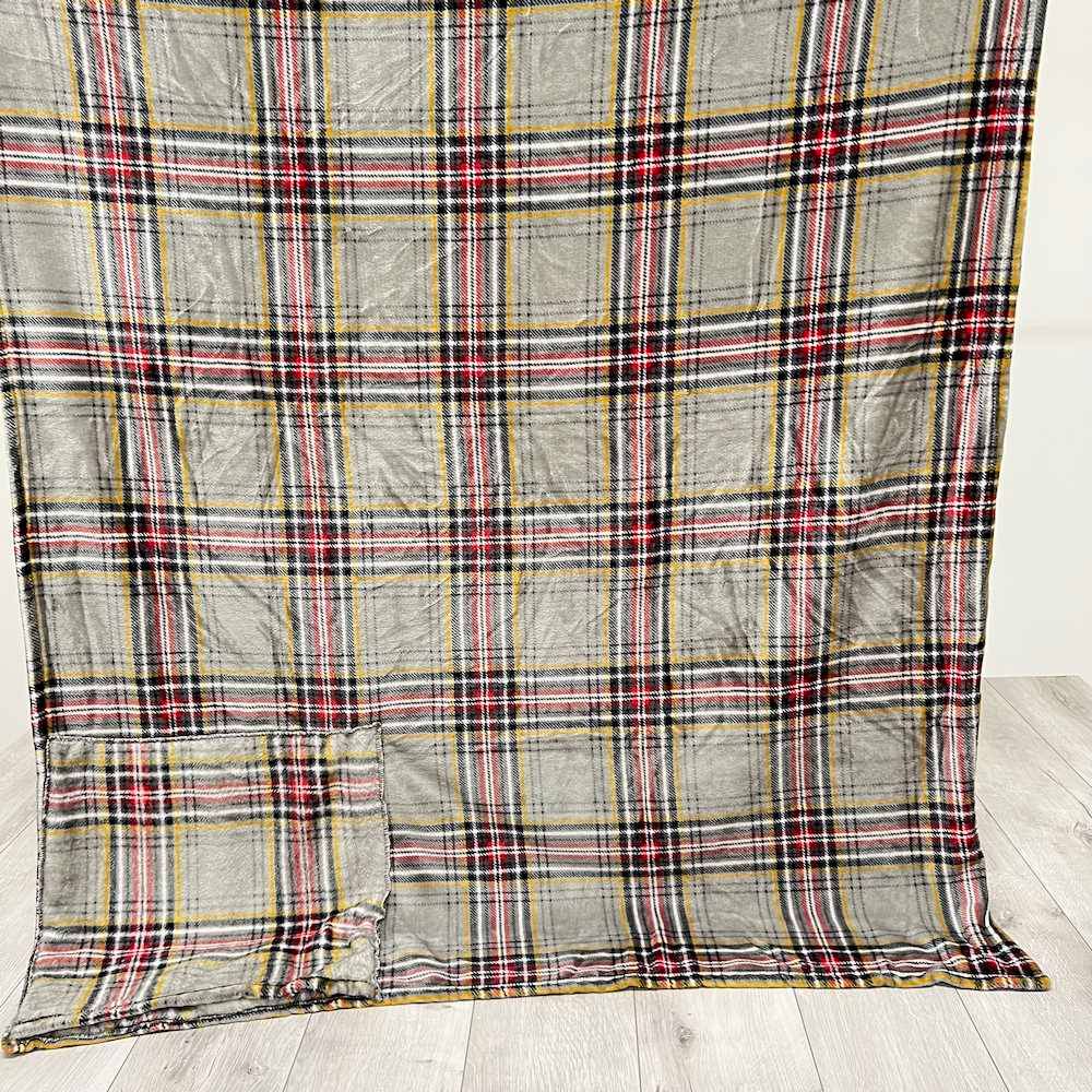 Plaid cuscino Kilt grigio