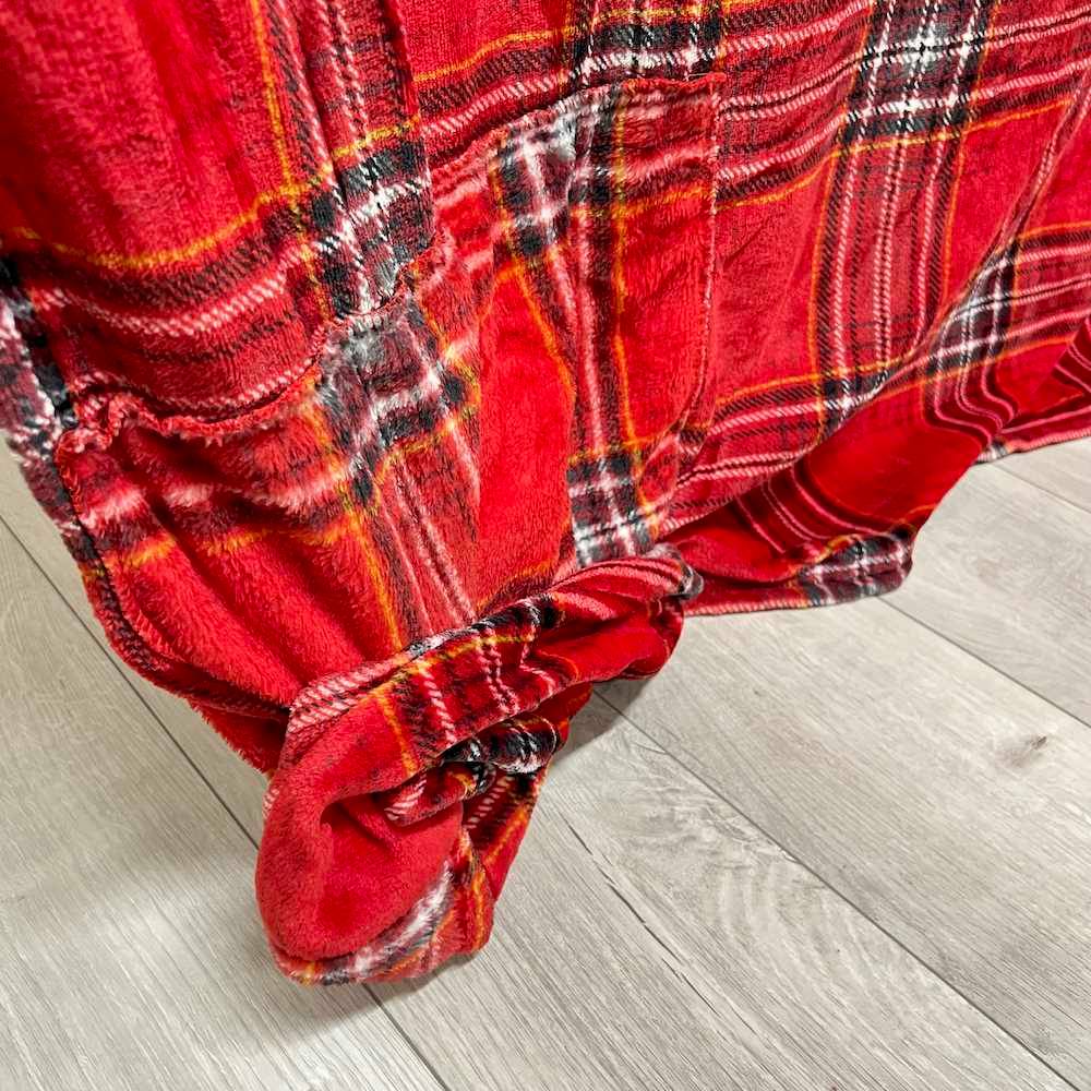 Plaid cuscino Kilt rosso