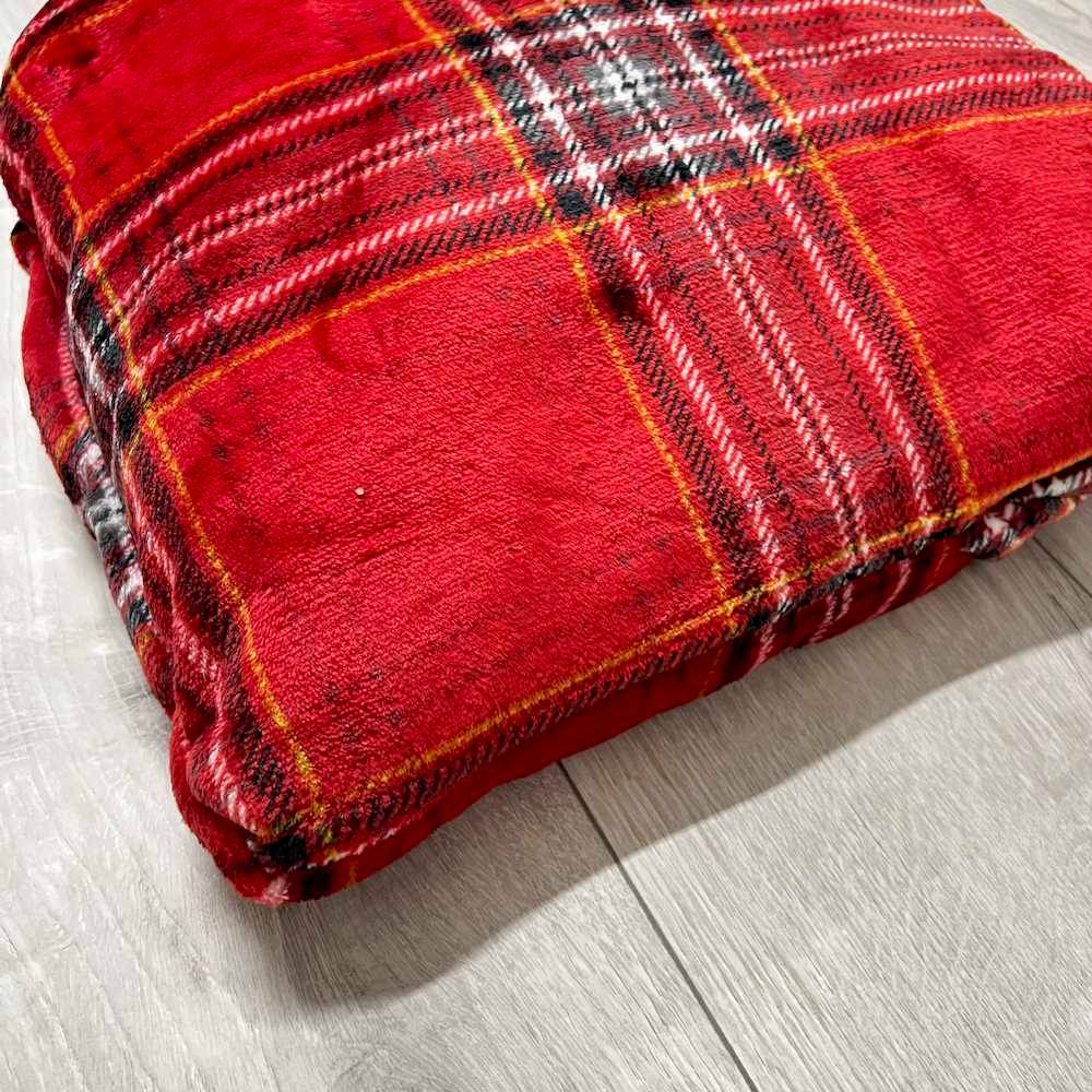 Plaid cuscino Kilt rosso