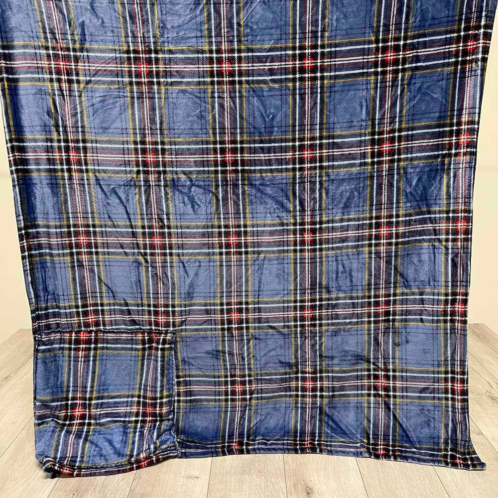 Plaid cuscino Kilt Blu