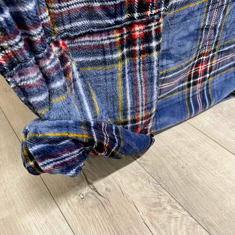 Plaid cuscino Kilt Blu