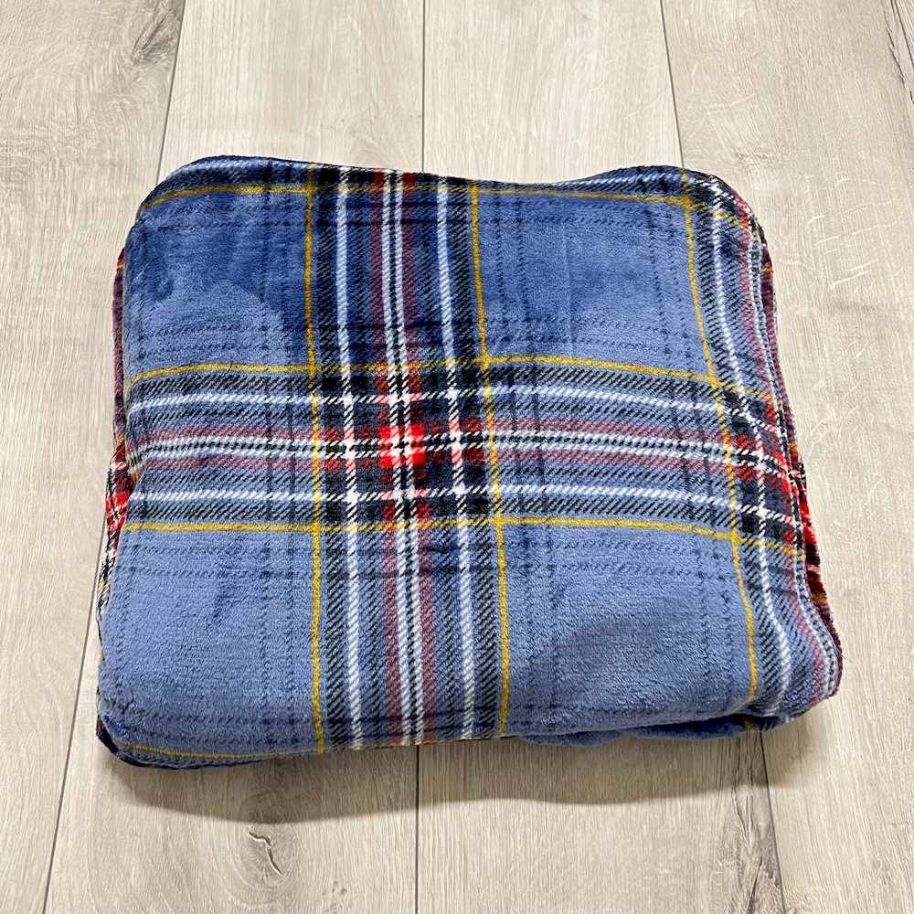 Plaid cuscino Kilt Blu