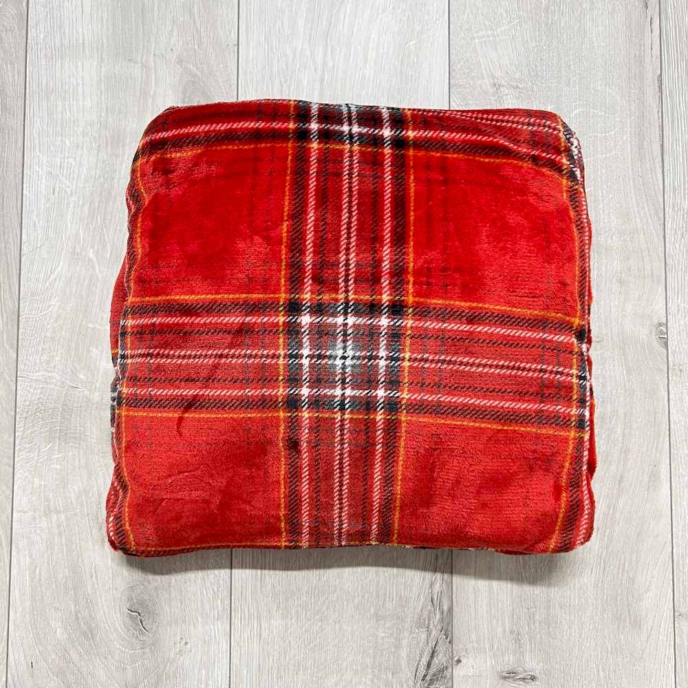 Plaid cuscino Kilt rosso