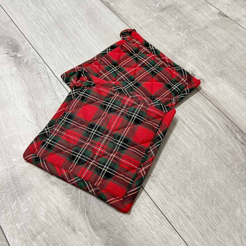 Coppia presine Check Tartan rosso 