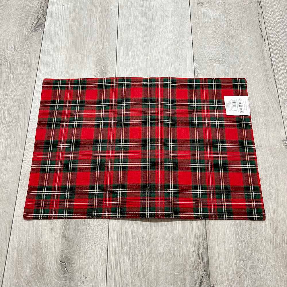 Set Idea Regalo Check Tartan rosso